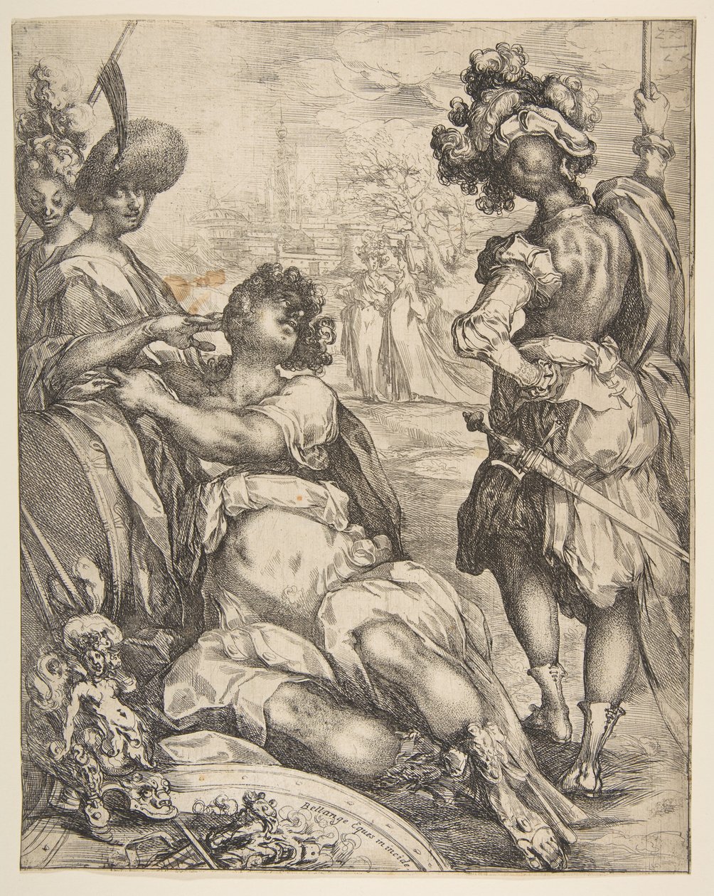 Military Figures outside a City by Jacques Bellange