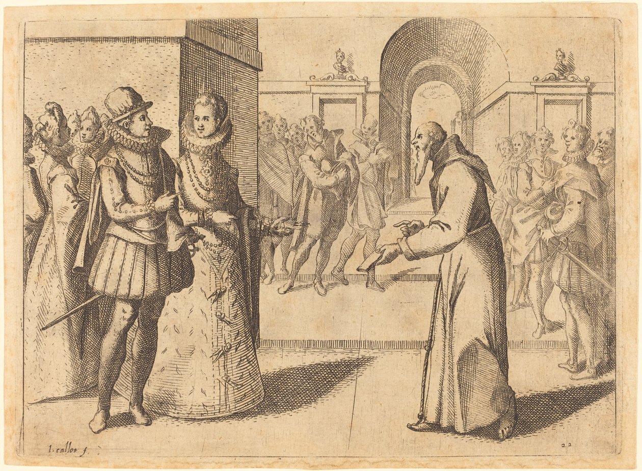 A Capucin bringing thanks of the King of Bavaria by Jacques Callot