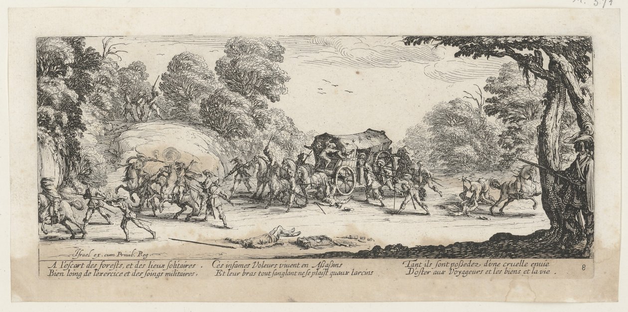 Attack on a Stagecoach, Plate 8 from the Series 