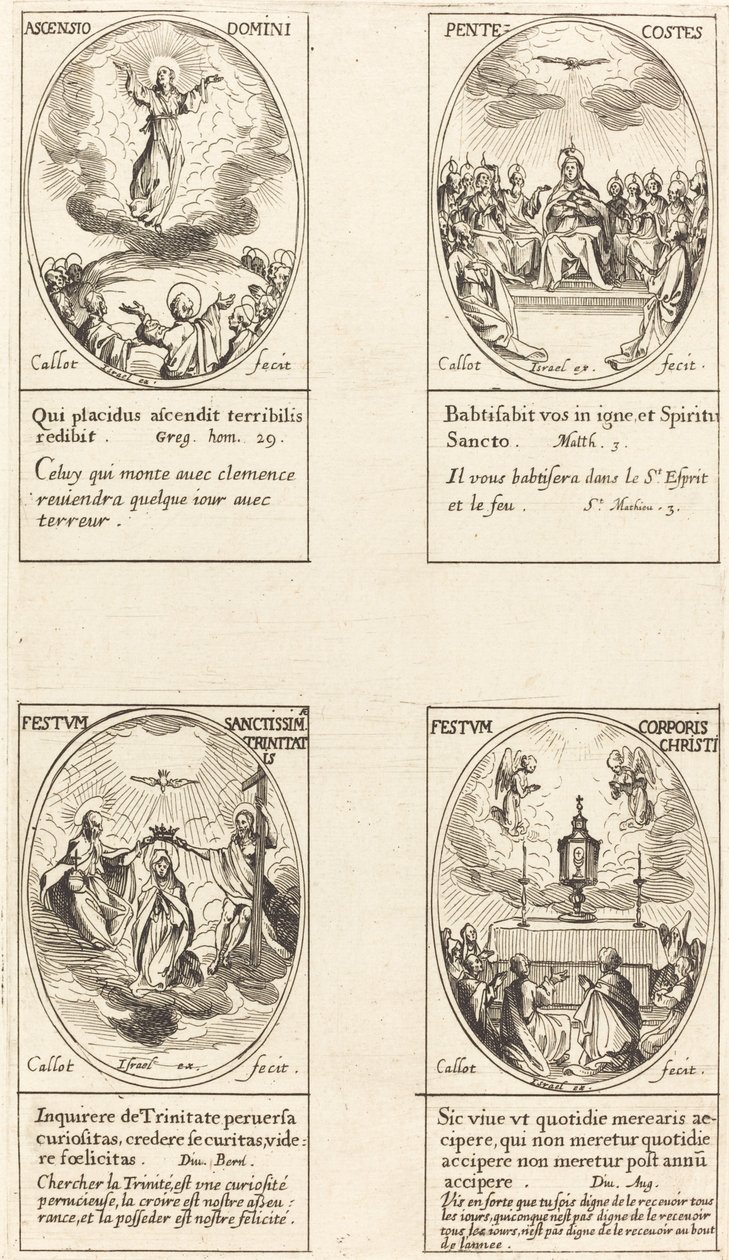Ascension, Pentecost, Trinity, Corpus Christi by Jacques Callot