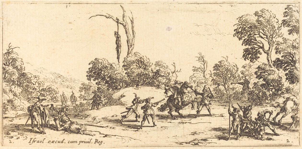 Attacking Travelers on the Highway by Jacques Callot