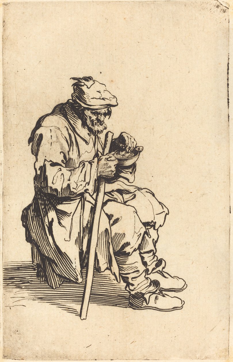 Beggar Eating by Jacques Callot
