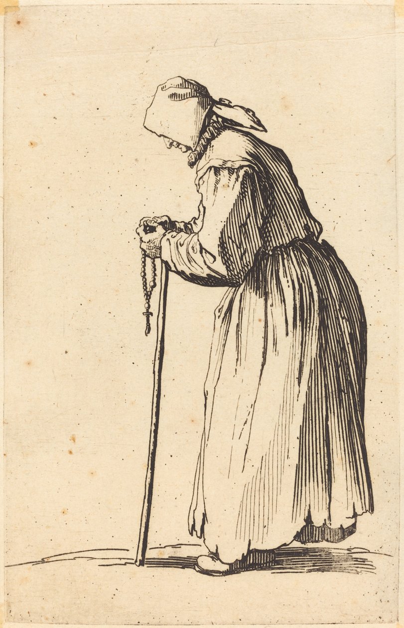 Beggar Woman with Rosary by Jacques Callot