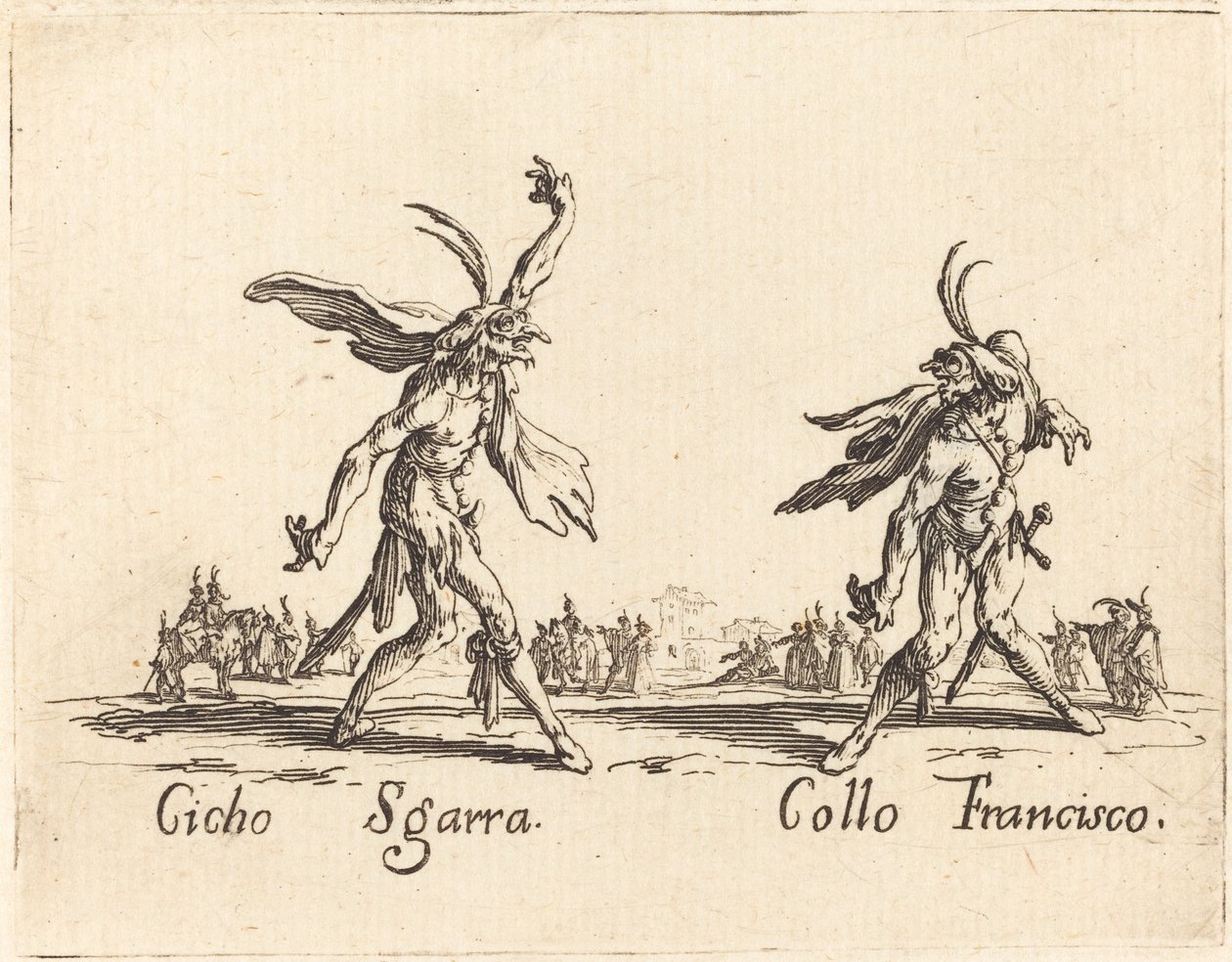 Cicho Sgarra and Collo Francisco by Jacques Callot