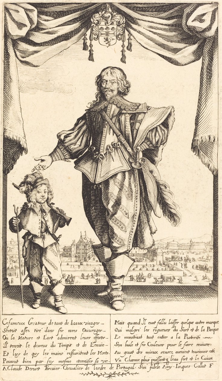 Claude Deruet and his Son, Jean by Jacques Callot