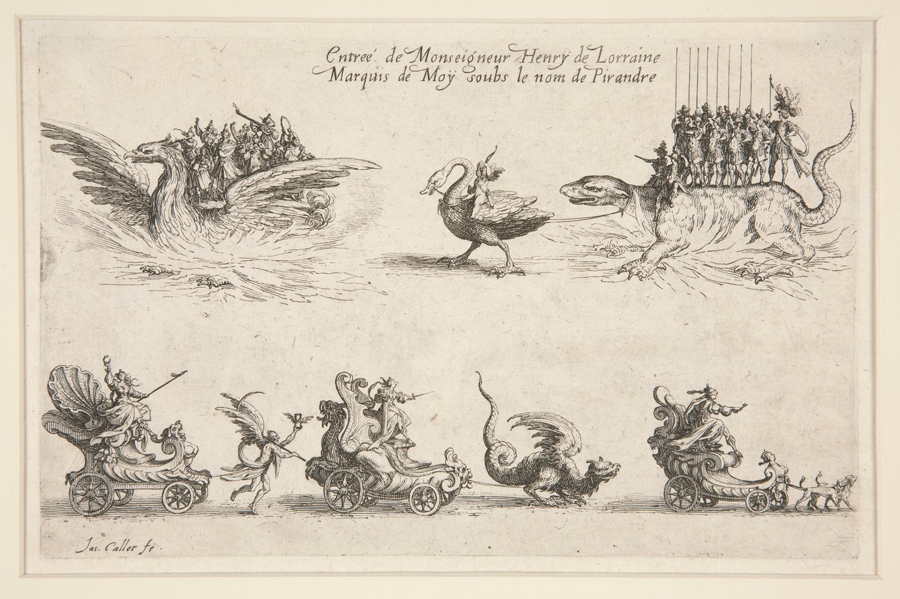 Combat at the Barrier, Entry of Monseigneur Henry de Lorraine by Jacques Callot