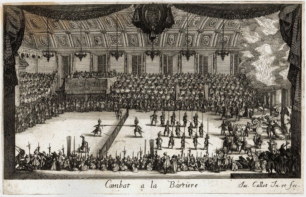 Combat at the Barrier: The Tournament by Jacques Callot