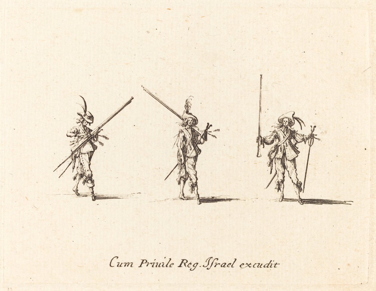 Drill with the Musket by Jacques Callot
