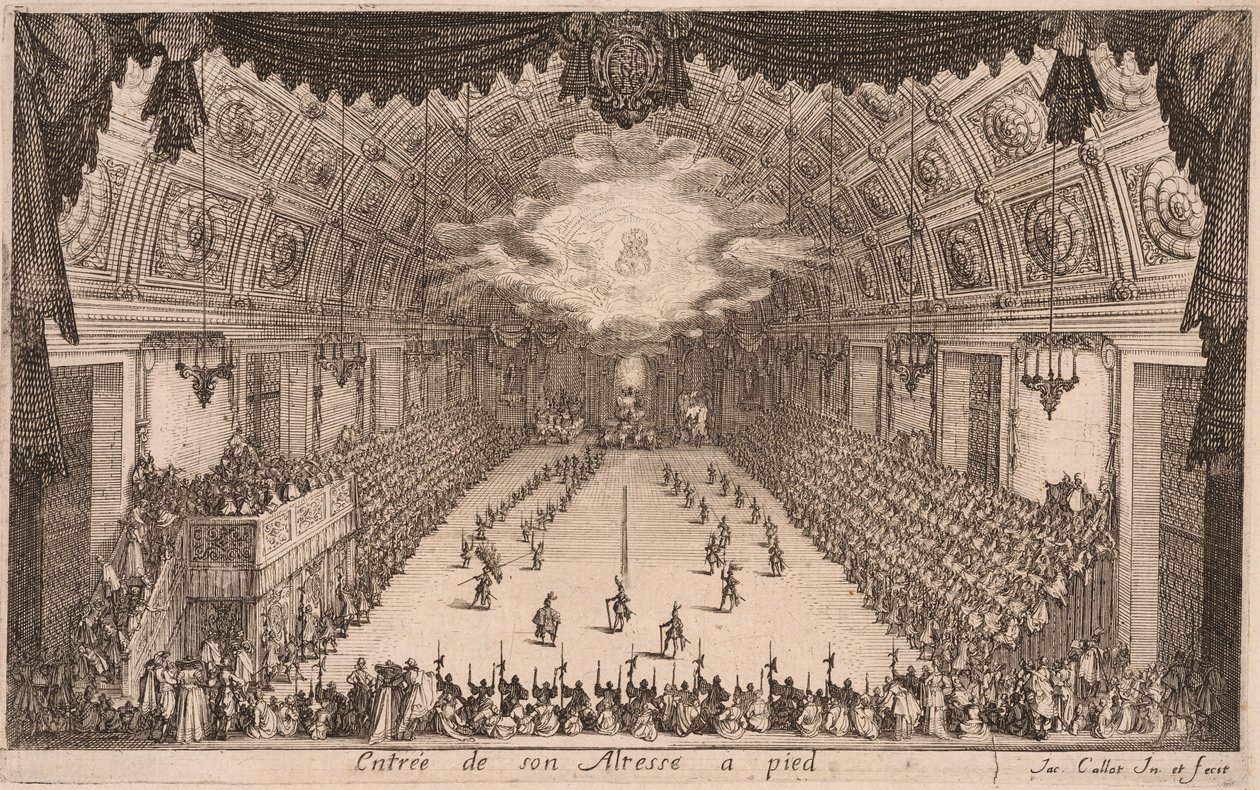 Duke Charles IV Arriving on Foot, from Combat at the Barrier by Jacques Callot