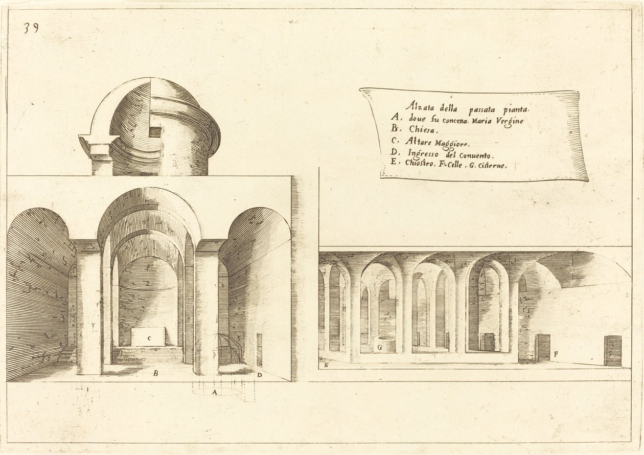 Elevation of a Church by Jacques Callot
