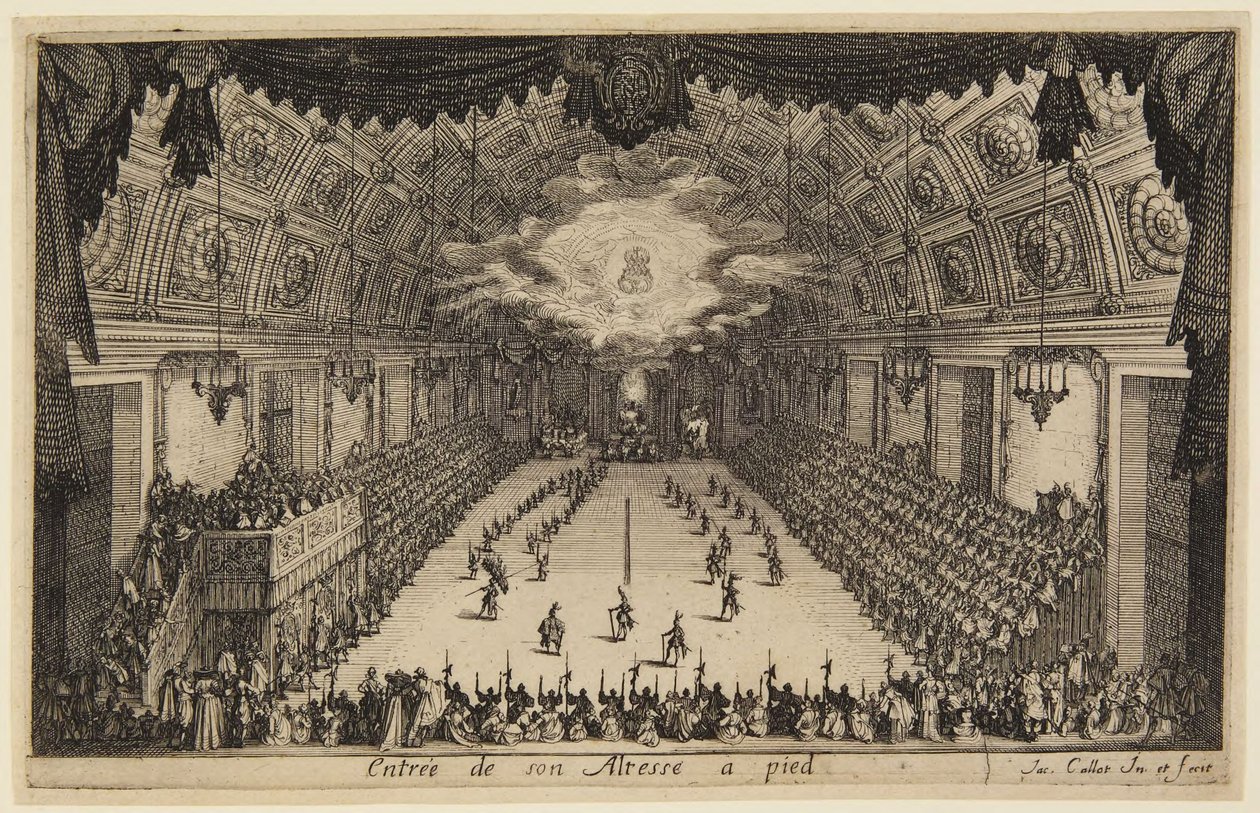 Entrance on Foot, from the series The Combat at the Barrier by Jacques Callot