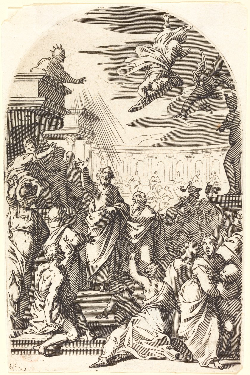 Fall of Simon the Magician by Jacques Callot