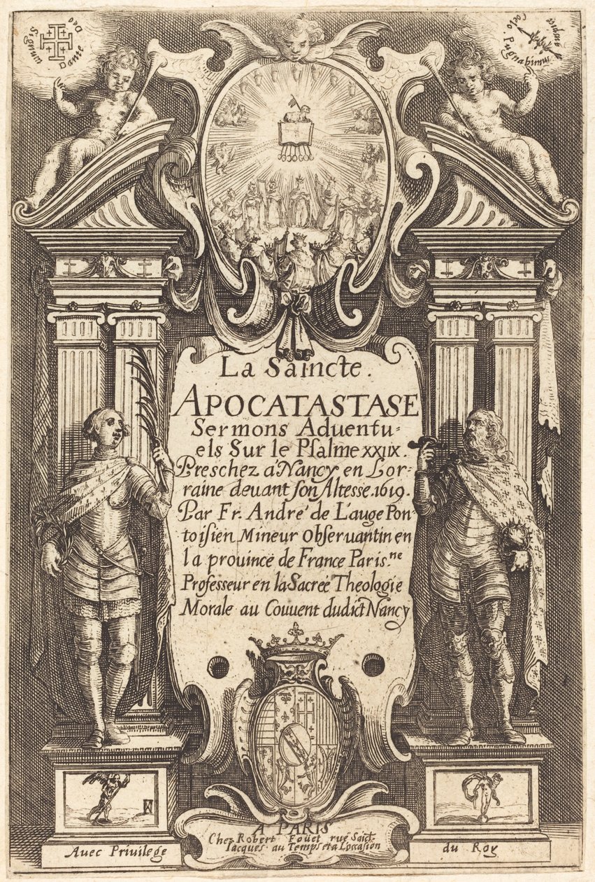 Frontispiece of the Holy Apocatastase by Jacques Callot