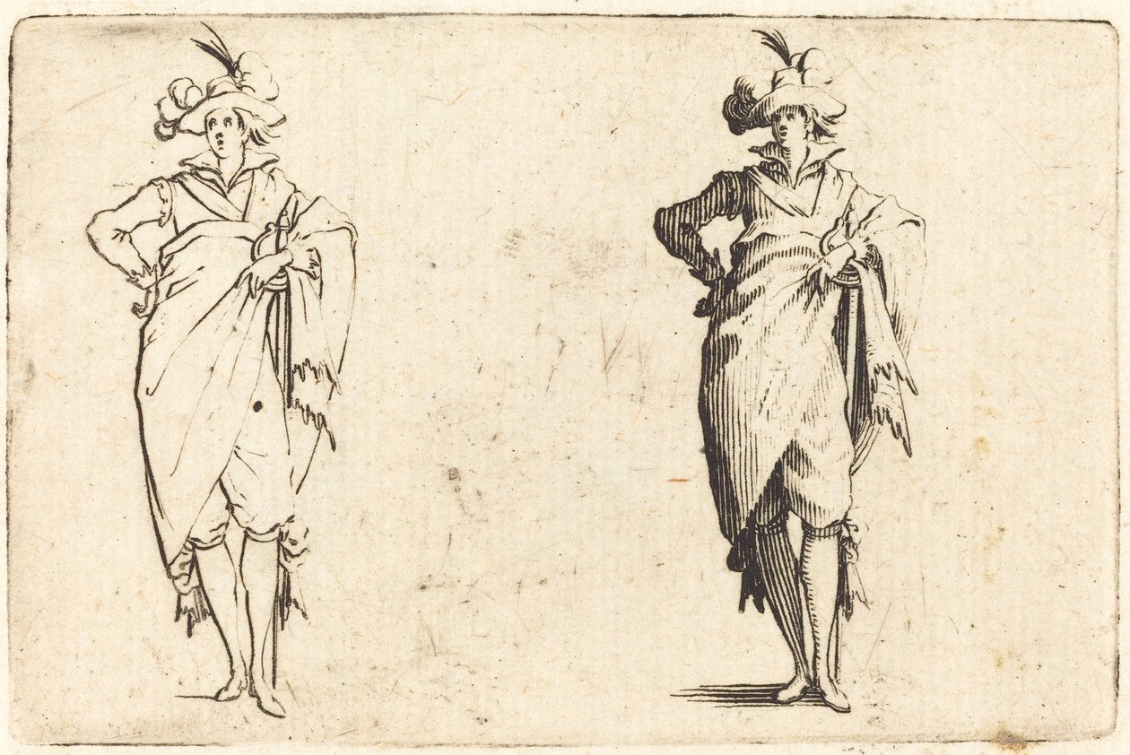 Gentleman Viewed from the Front with Hand on Hip by Jacques Callot
