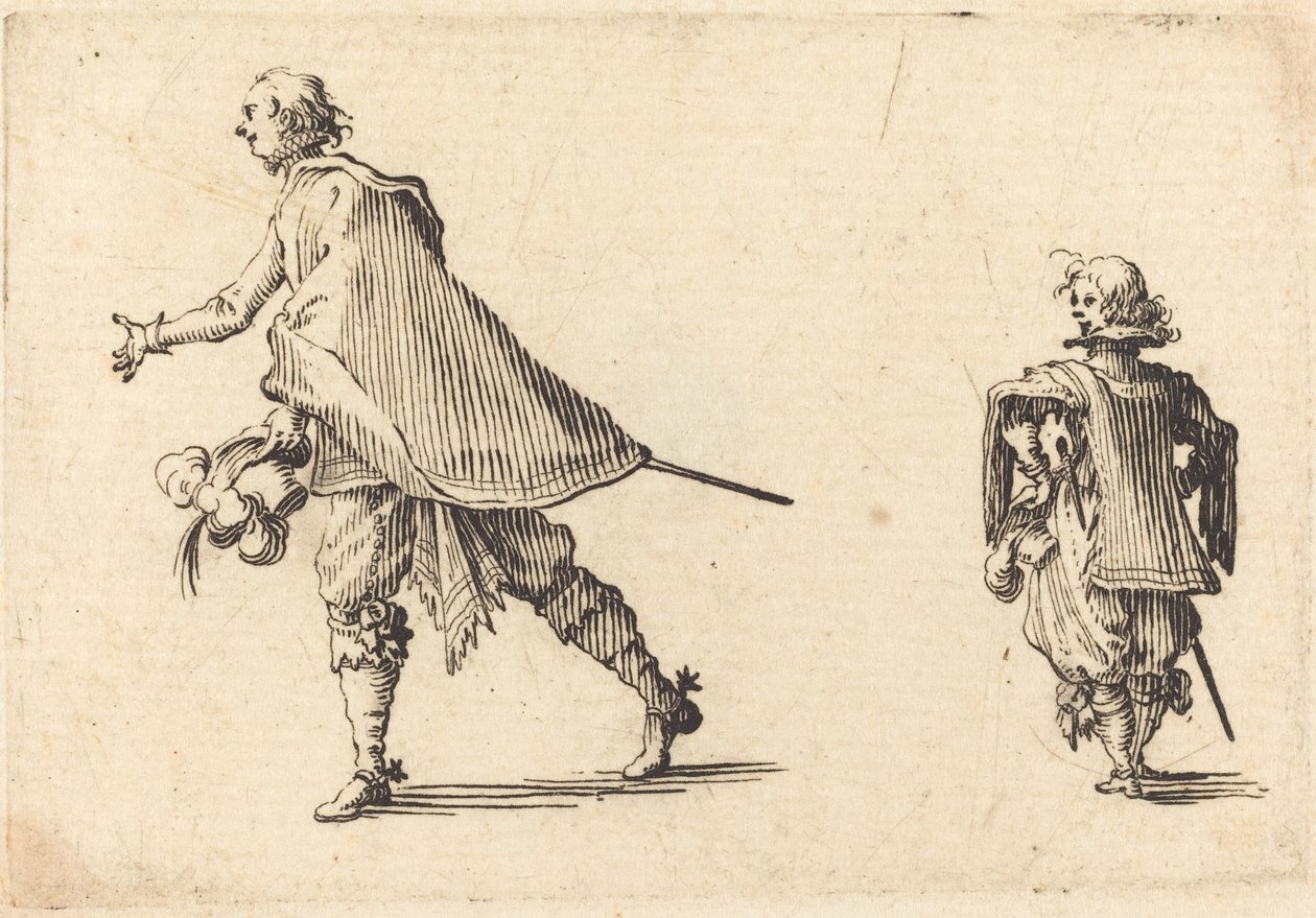 Gentleman and His Page by Jacques Callot
