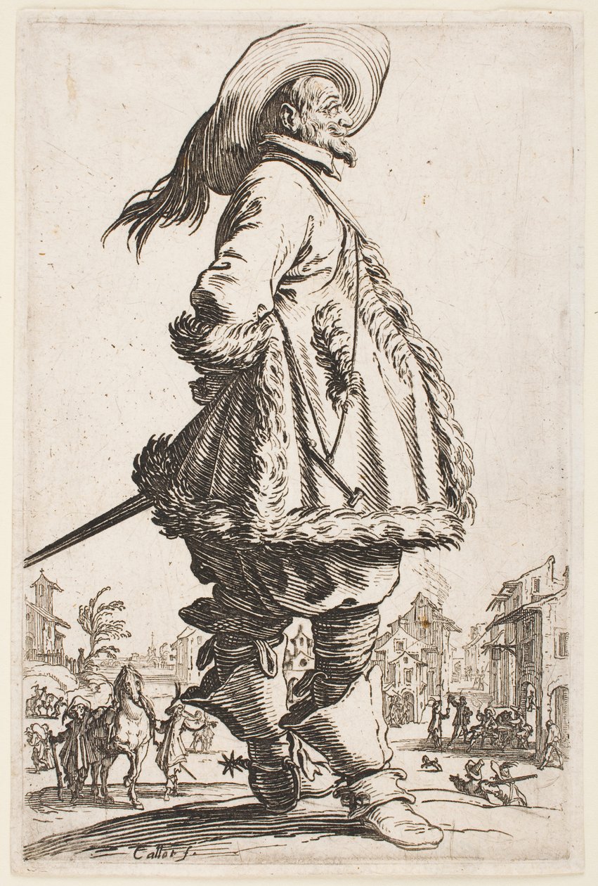 Gentleman in a Fur-Trimmed Coat by Jacques Callot