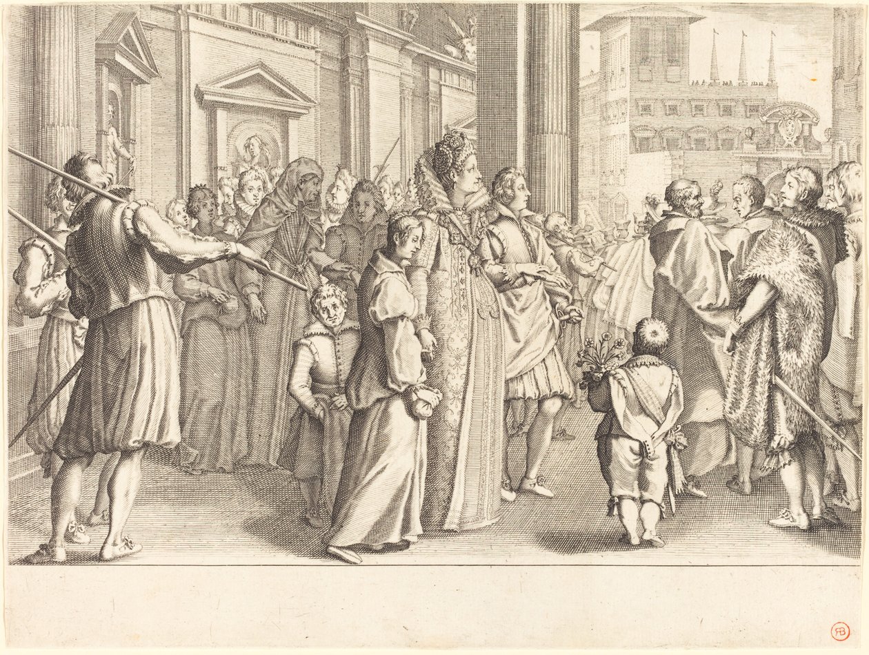 Grand Duchess at the Procession of the Young Girls by Jacques Callot