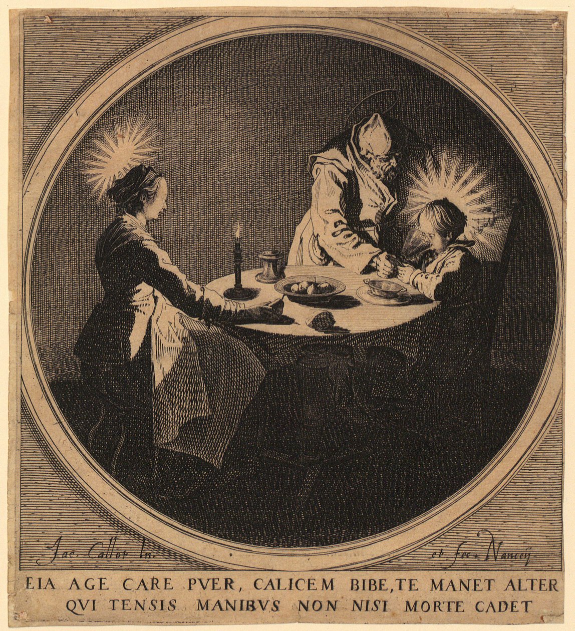 Holy Family at the Table by Jacques Callot