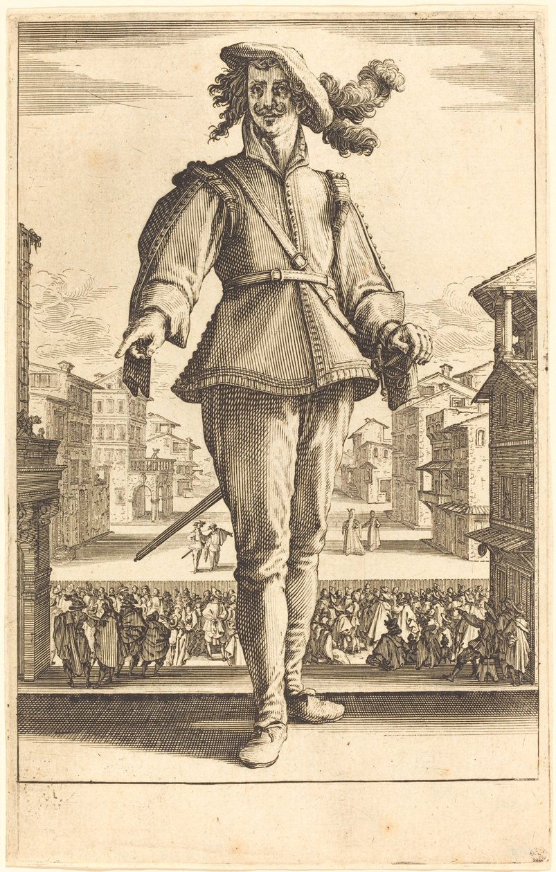 Il Capitano, or The Lover by Jacques Callot
