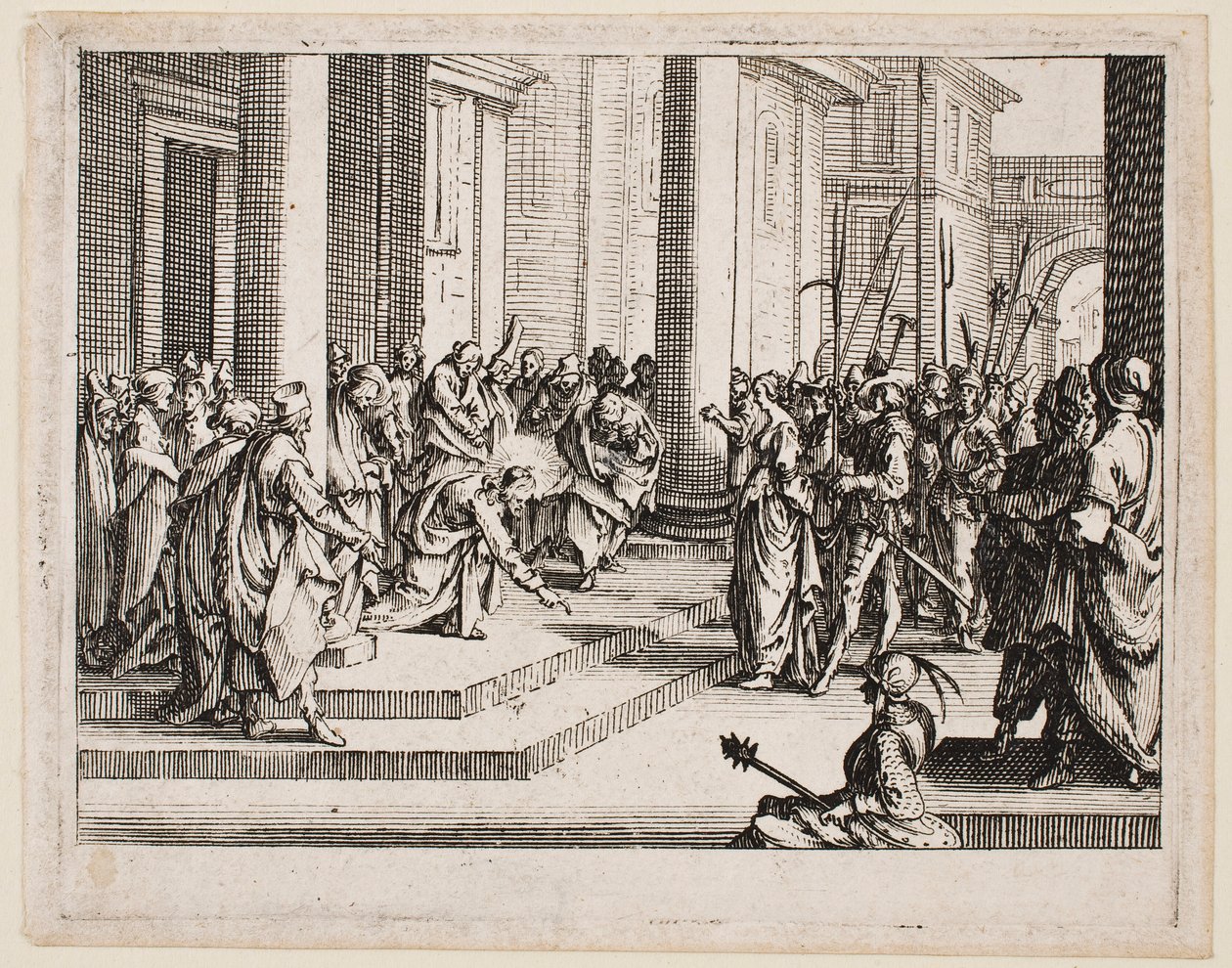 Jesus and the Adulterous Woman, from the series “The New Testament” by Jacques Callot