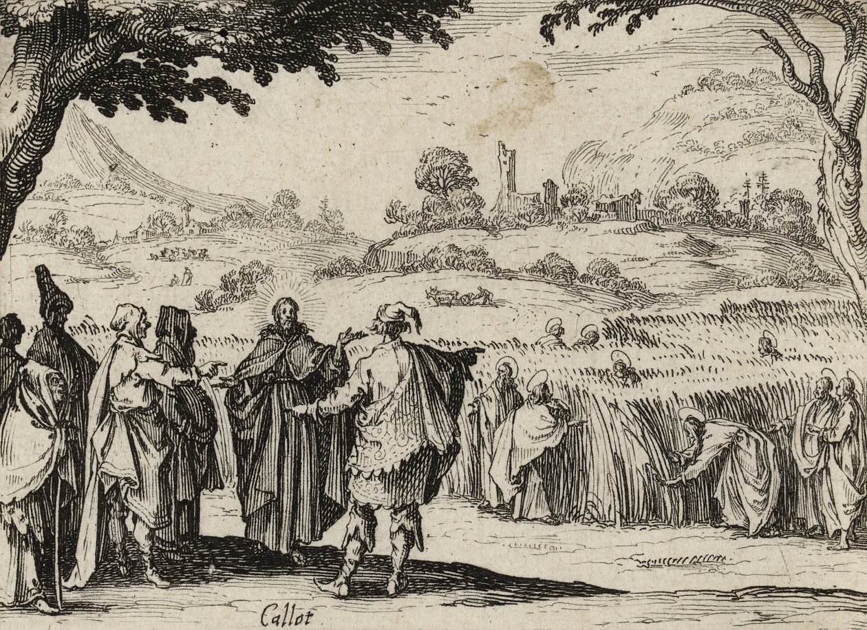 Jesus and the Pharisees, 1635 by Jacques Callot