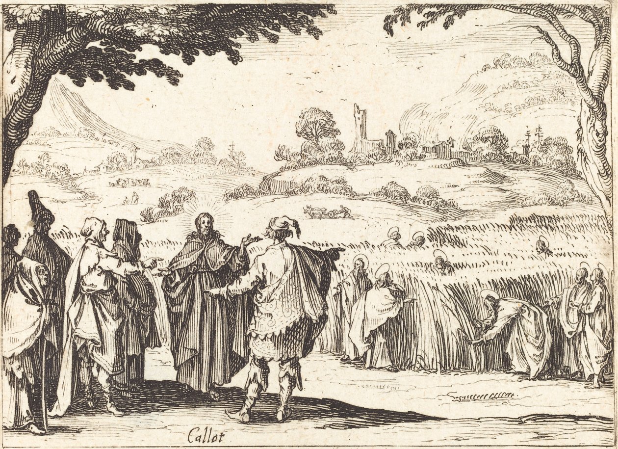 Jesus with the Pharisees by Jacques Callot