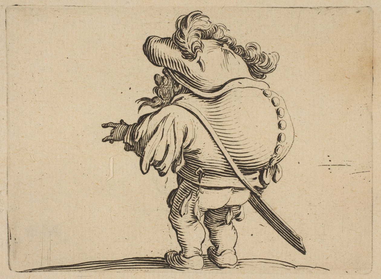 Man with a Large Back Ornamented with Buttons by Jacques Callot