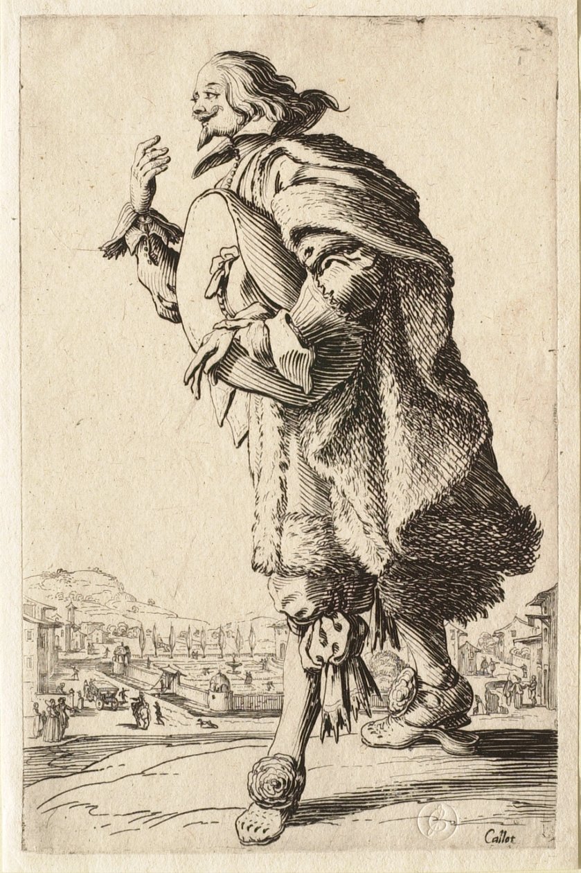 The Nobility: The Gentleman Who Greets Holding His Felt Hat Under His Arm by Jacques Callot