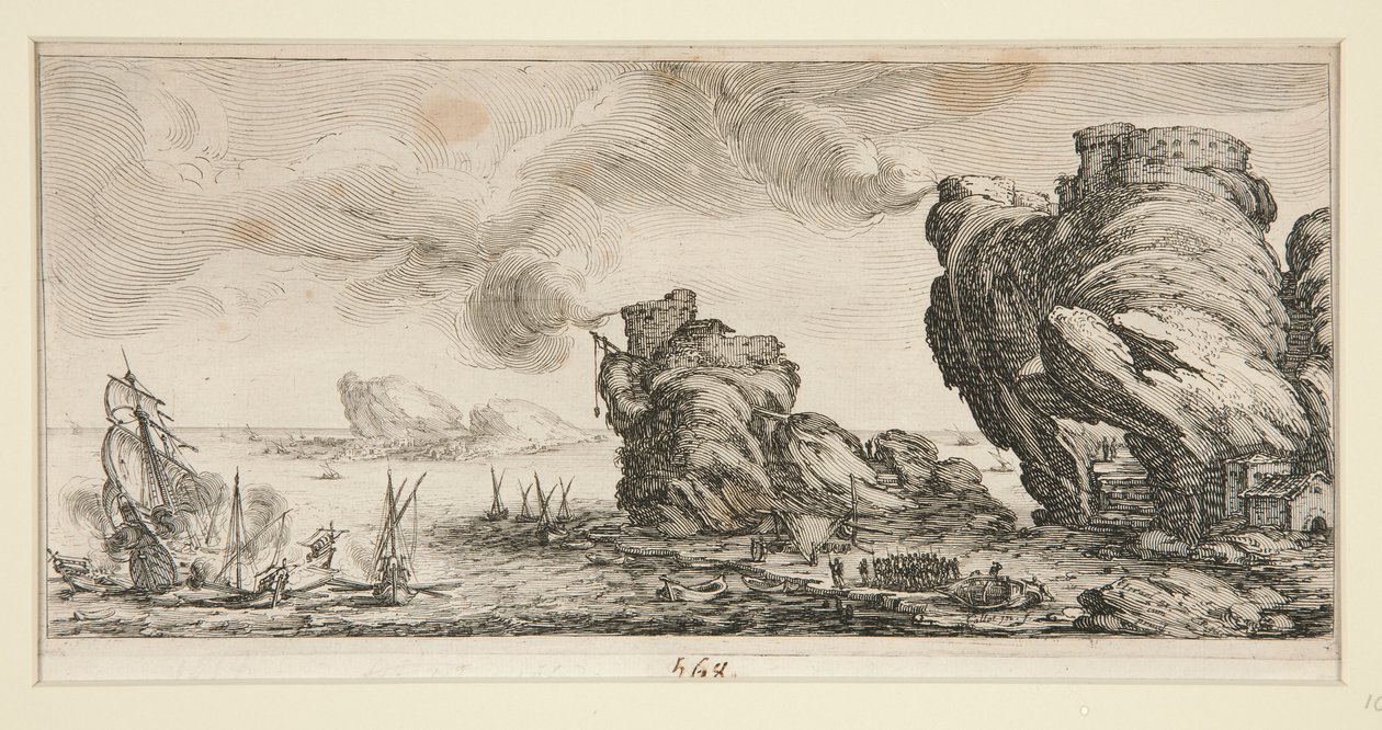 Naval Battle, from Landscapes for Giovanni de Medici by Jacques Callot