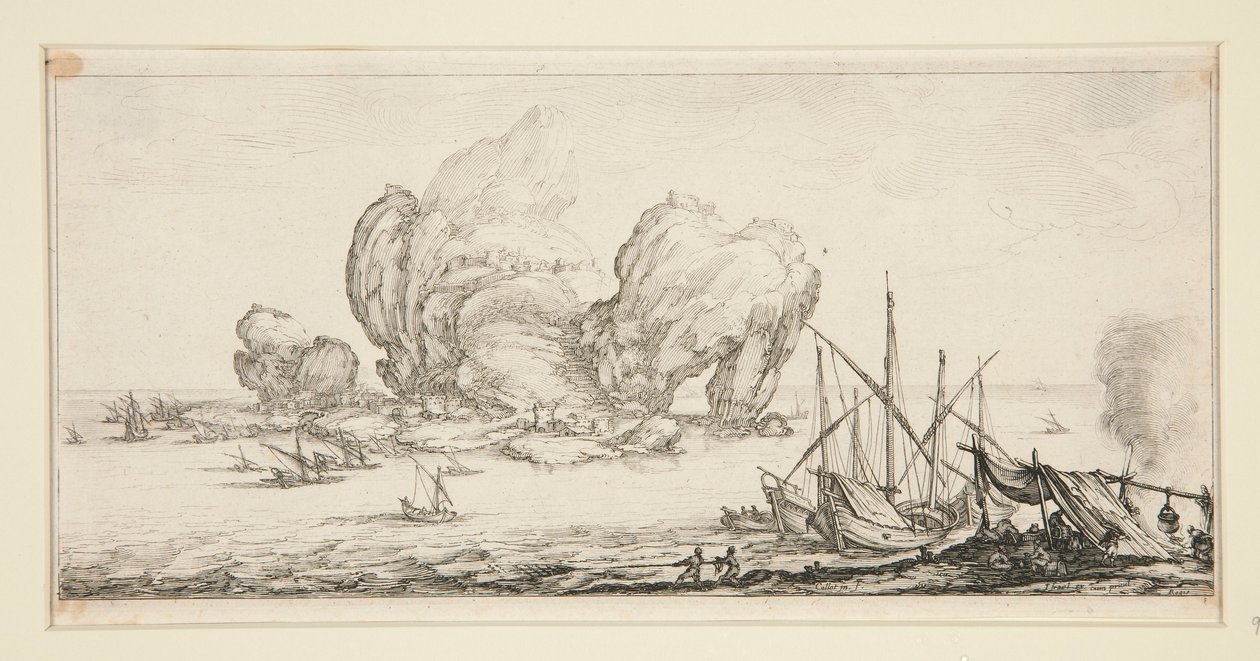 The Huge Rock, from Landscapes for Giovanni de Medici by Jacques Callot