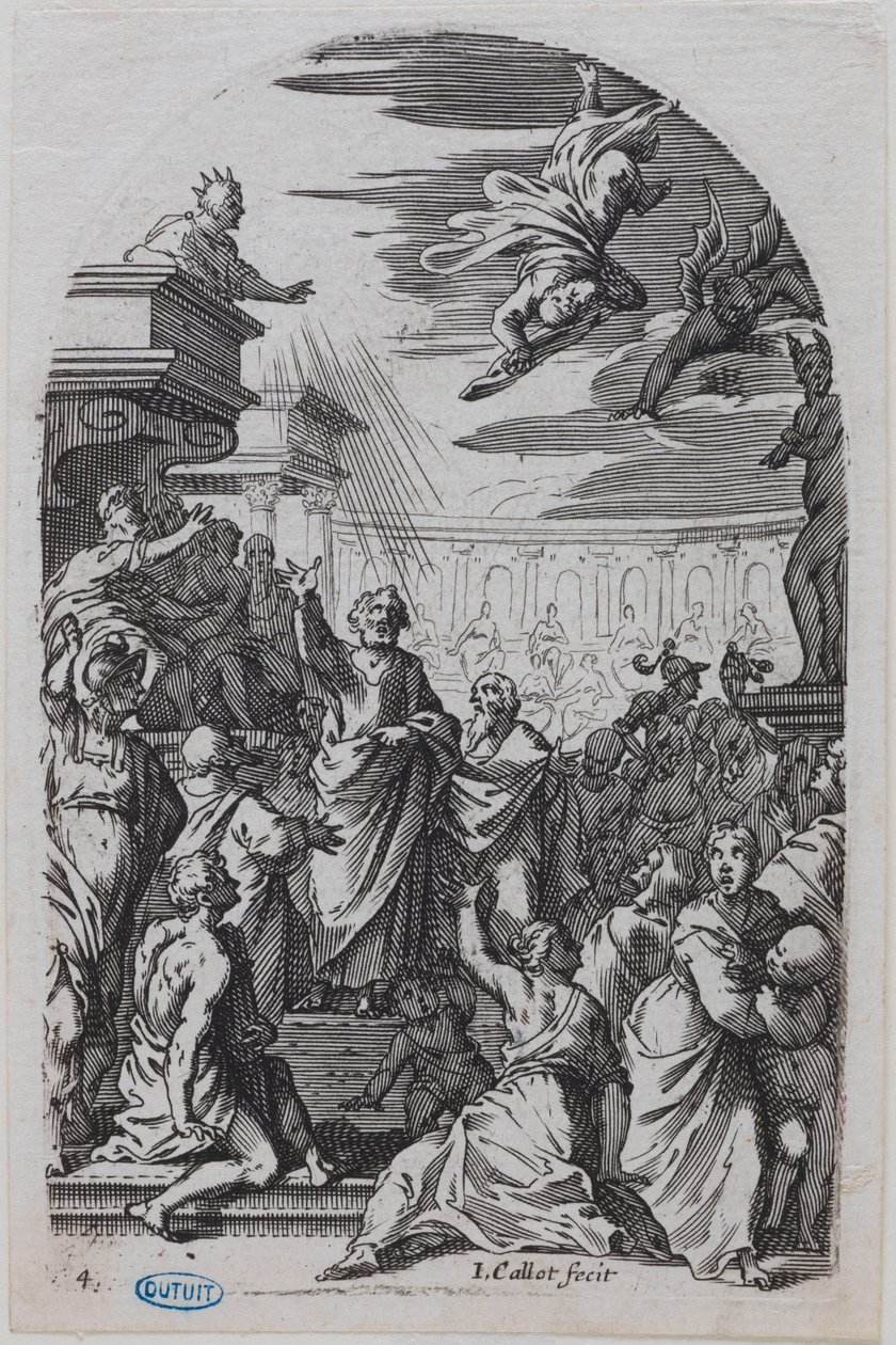 The Paintings of Rome, The Fall of Simon the Magician by Jacques Callot