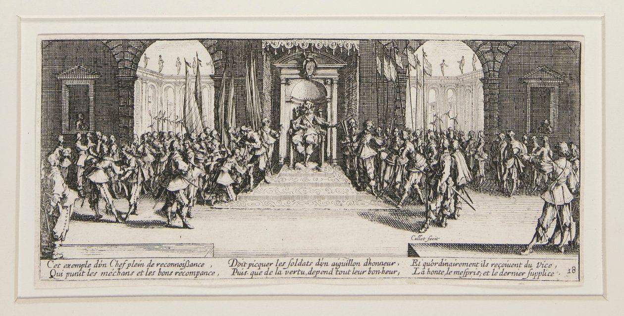 The Great Miseries of War: No. 18 - Distribution of Rewards by Jacques Callot