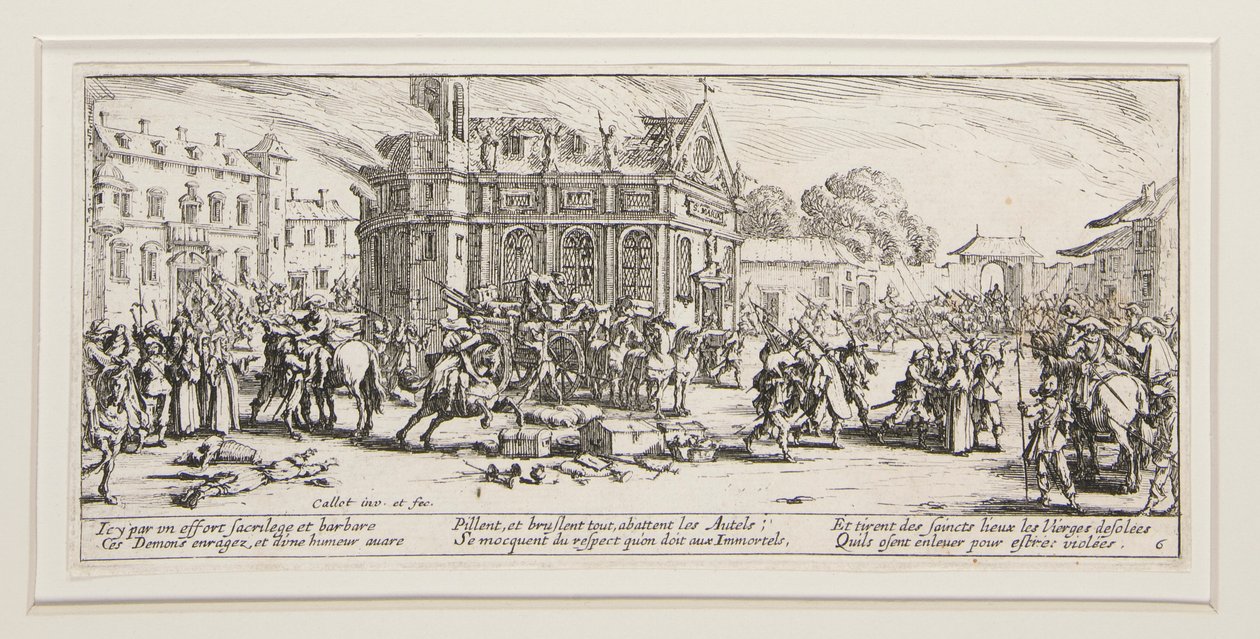 Les grandes miseres de la guerre: No. 6 - Devastation by Jacques Callot
