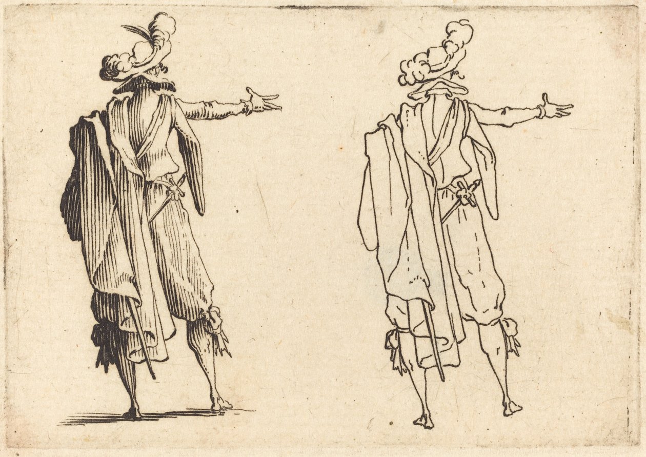 Man Seen from Behind with His Right Arm Extended by Jacques Callot