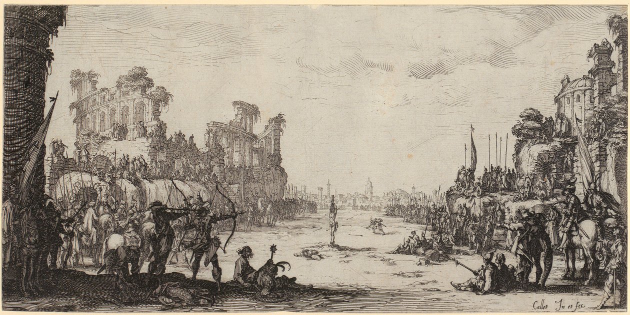 Martyrdom of Saint Sebastian by Jacques Callot