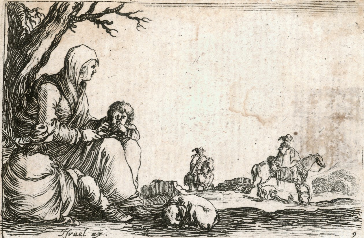 Peasant Woman Resting by Jacques Callot