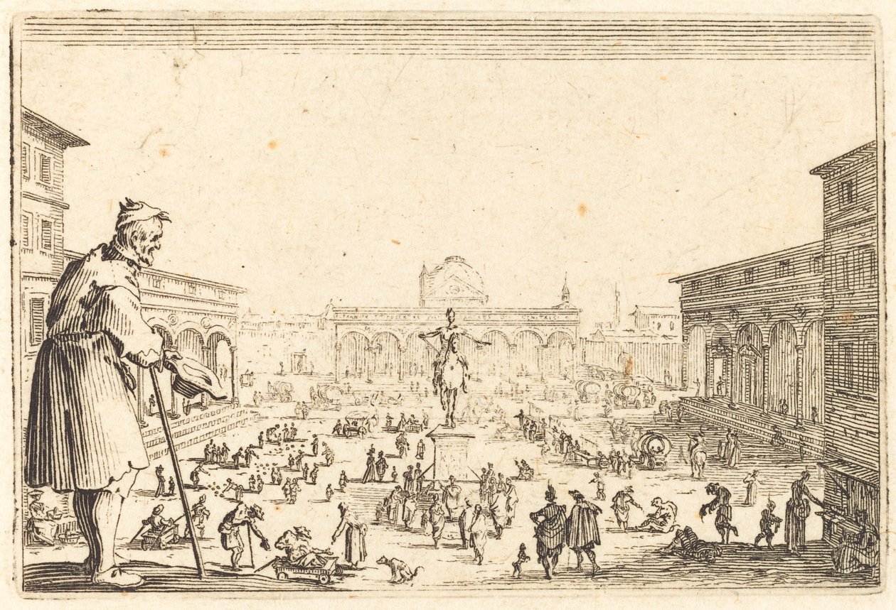 Piazza SS. Annunziata, Florence by Jacques Callot