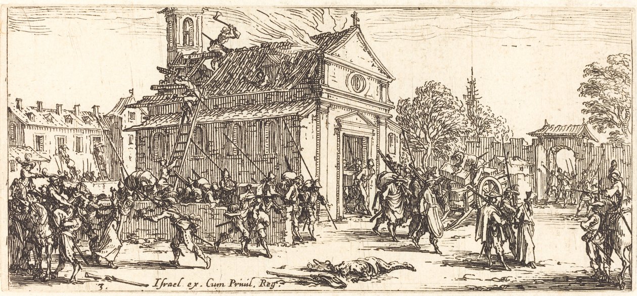 Pillaging a Monastery by Jacques Callot
