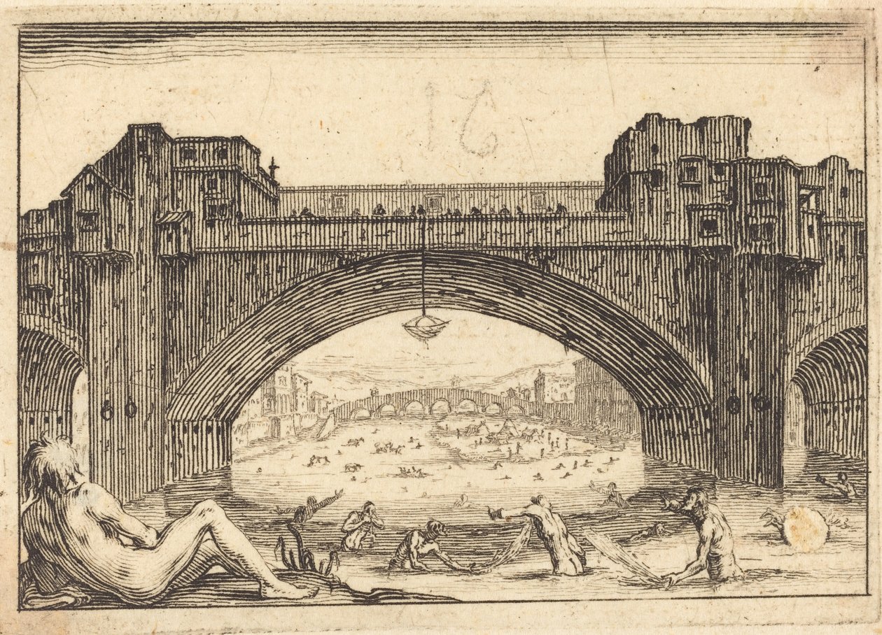 Ponte Vecchio, Florence by Jacques Callot