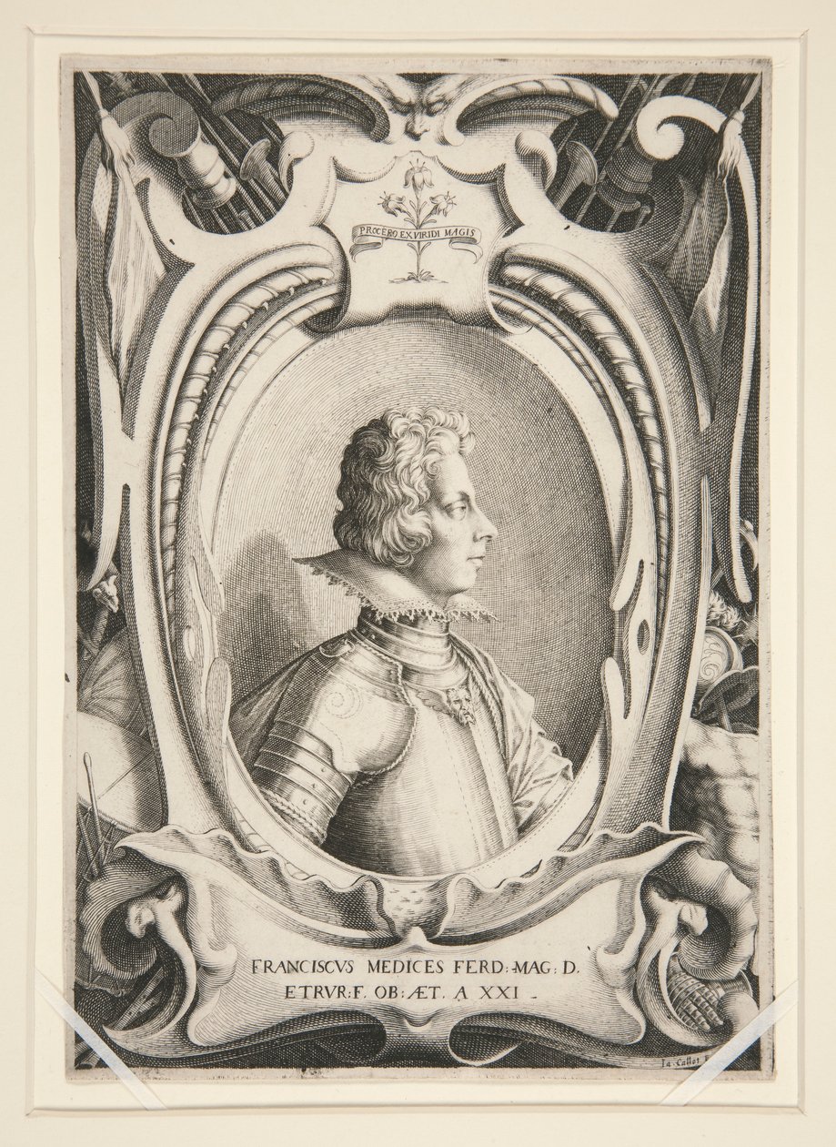 Portrait of Francois de Medicis by Jacques Callot