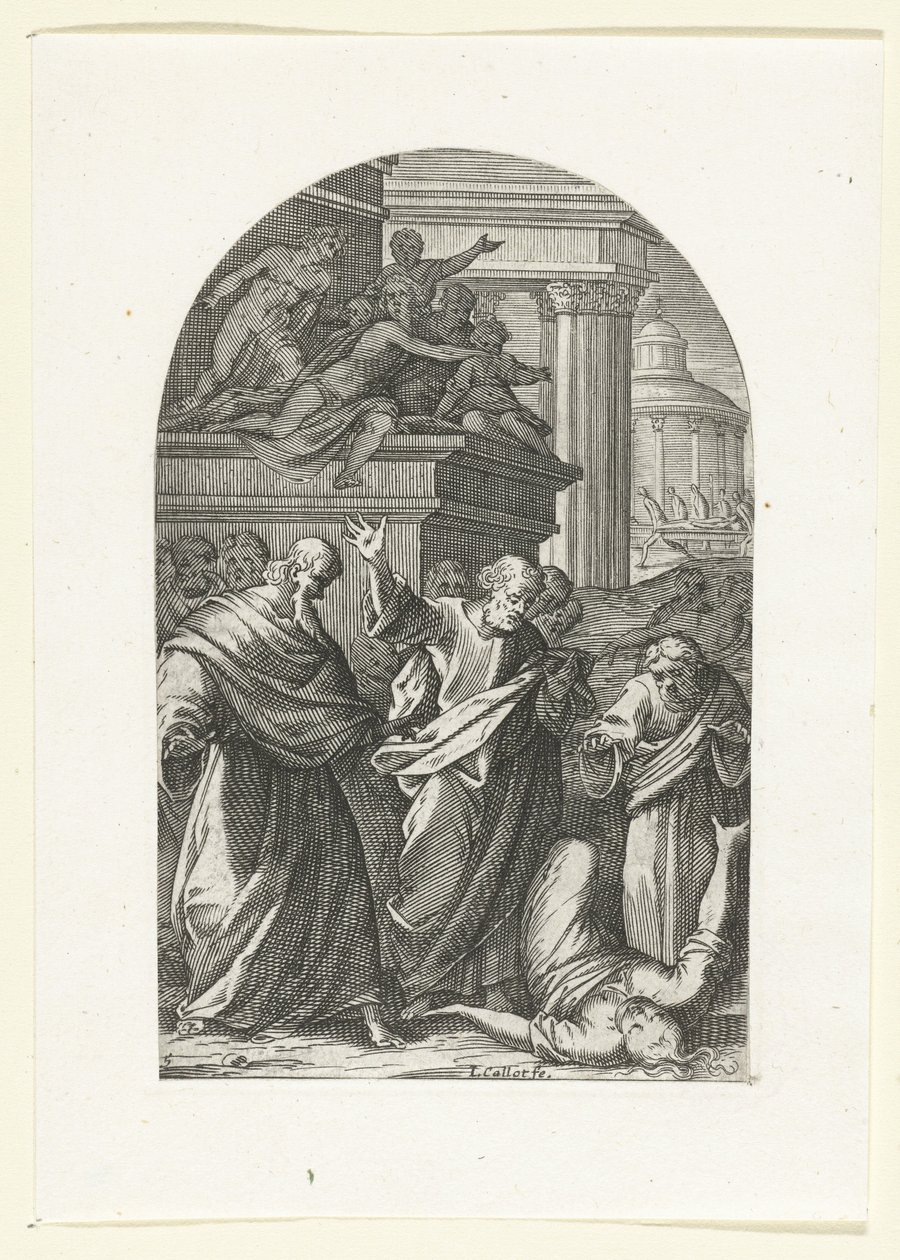Sapphira Punished by Death (Paintings and Sculptures in Rome series) by Jacques Callot