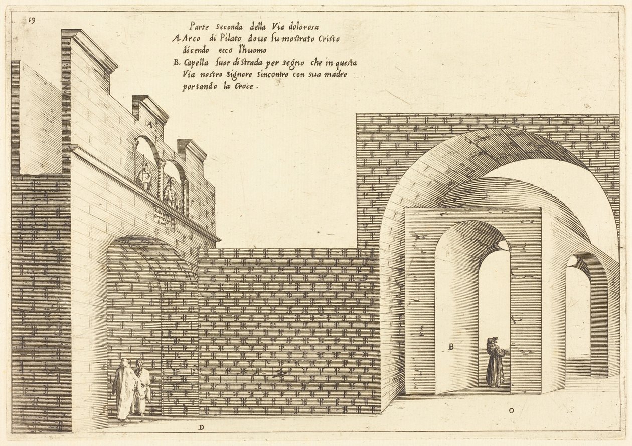 Second Part of the Via Dolorosa by Jacques Callot
