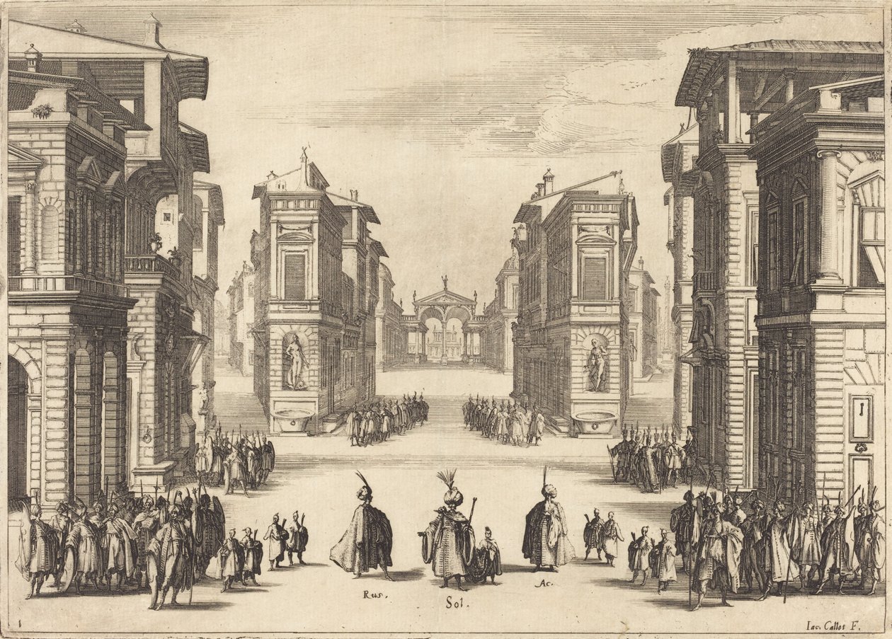 Solimano, Act I, 1620 by Jacques Callot