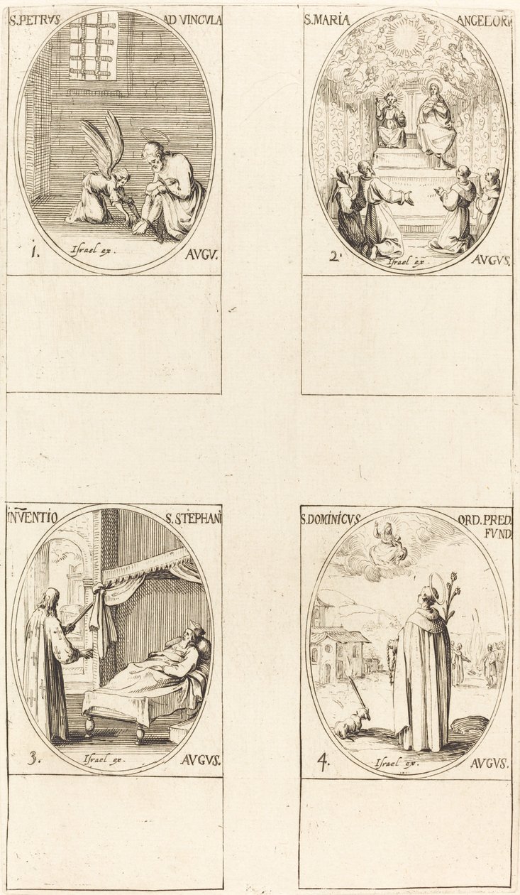 St. Peter, Apostle; St. Mary of Angels; Discovery of the Body of St. Stephen; St. Dom by Jacques Callot