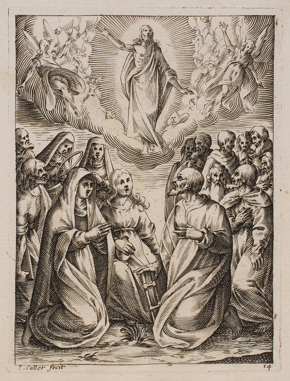 The Ascension of Jesus, from the series "Pictures of Rome" by Jacques Callot