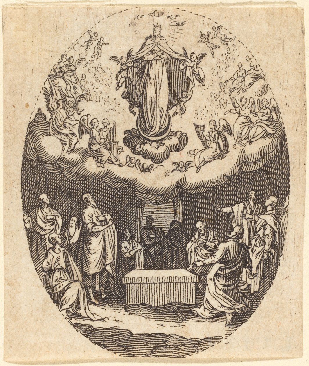 The Assumption with the Cherubin by Jacques Callot