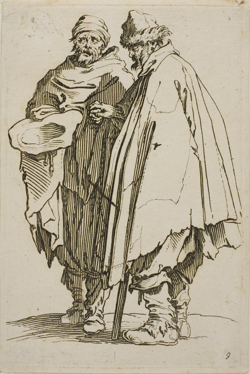 The Blind Man and his Companion, plate nine from The Beggars by Jacques Callot