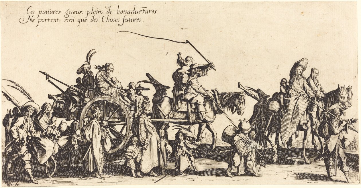 The Bohemians Marching: The Rear Guard by Jacques Callot