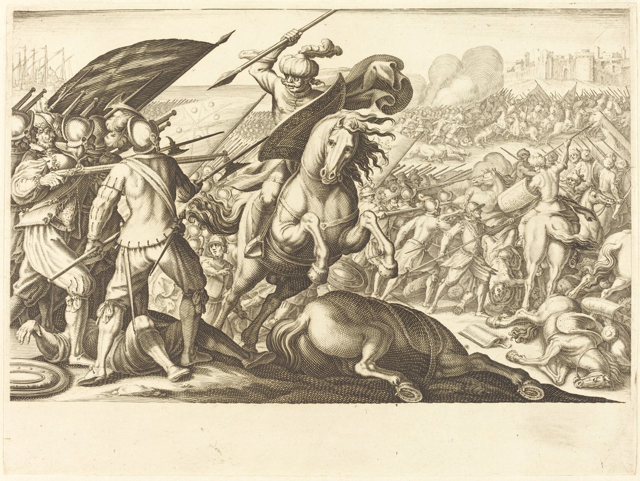 The Defeat of the Turkish Cavalry, c. 1614 by Jacques Callot