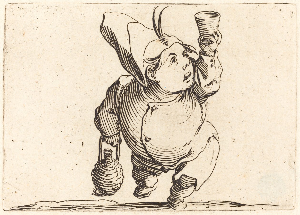 The Drinker (Front View) by Jacques Callot: Fine art print